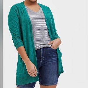 🆕NWT🔖Torrid Emerald Green Boyfriend Cardigan - 5x